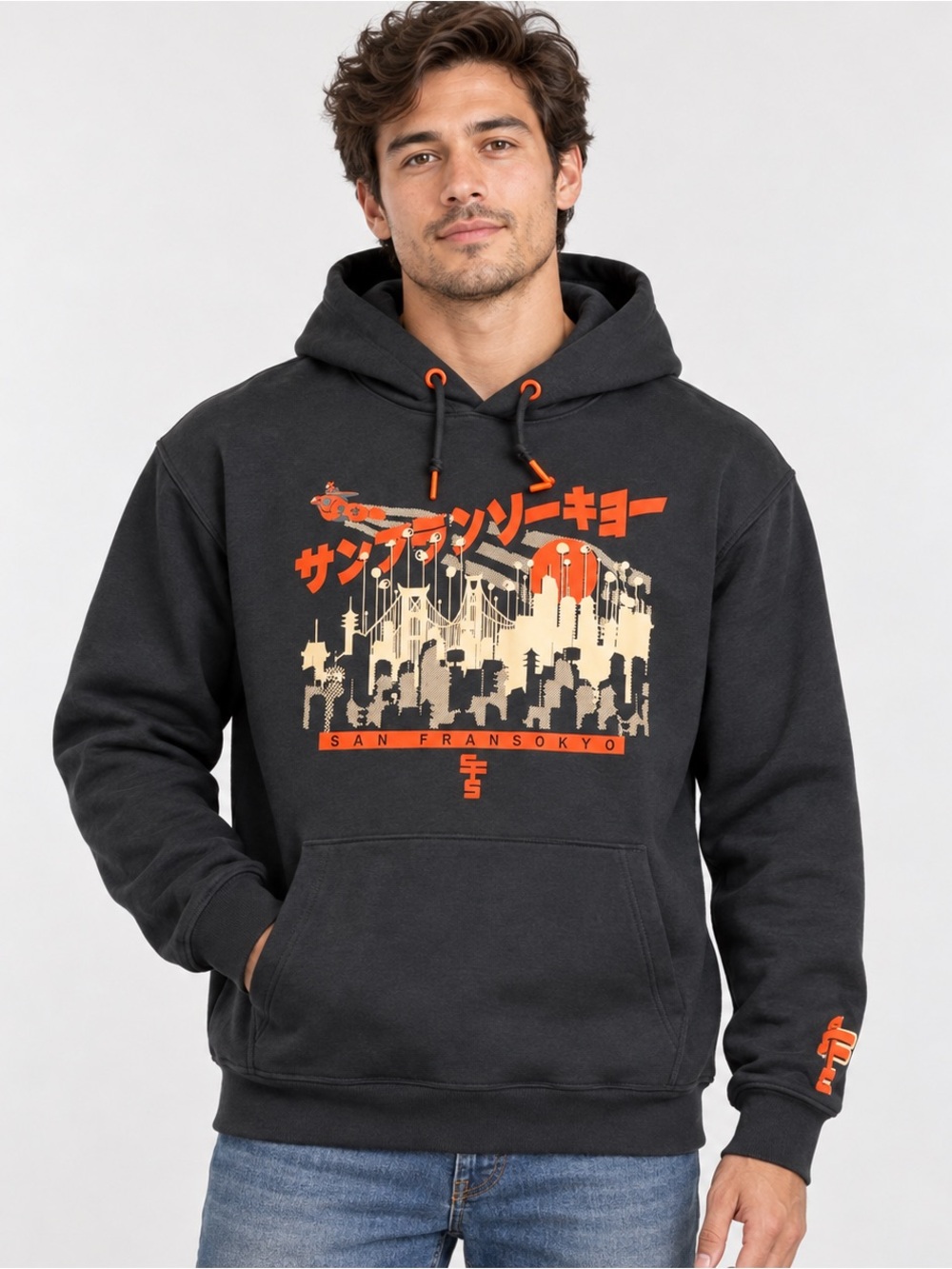 Disney Big Hero 6 San Fransokyo Graphic Pullover Hoodie Unisex XL